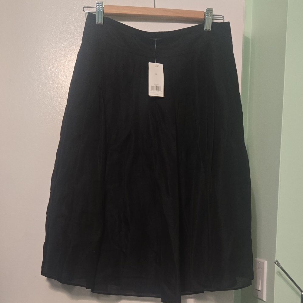 Banana Republic Black A-Line Midi Skirt